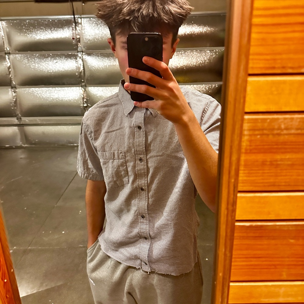 Banana Republic Gray Casual Button Down Shirt